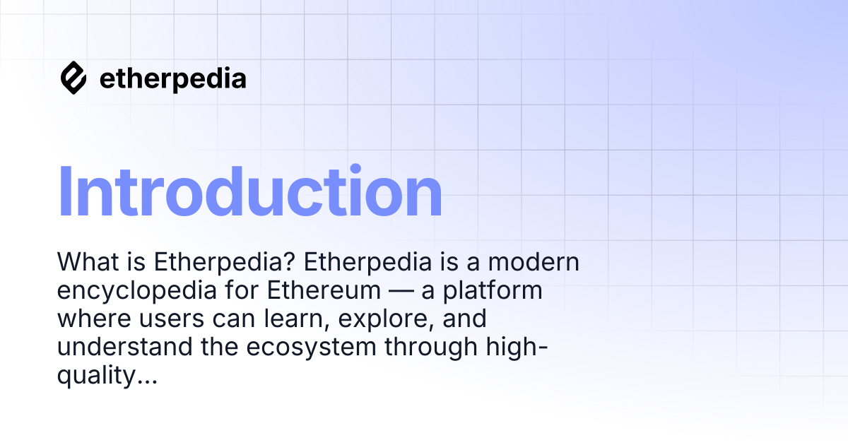 Introduction | Etherpedia